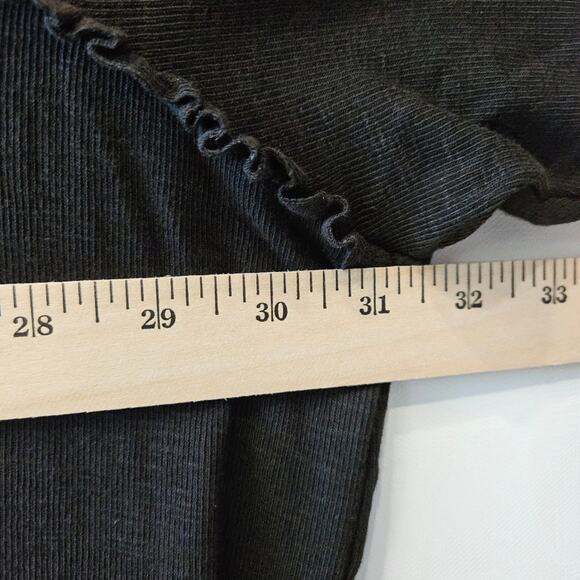 Lauren Conrad LC Women's Sweater Ribbed Ruffled Black Long Sleeve Size 3X - Picture 9 of 10